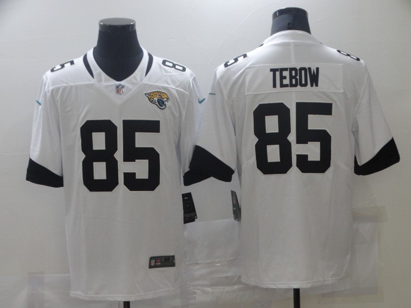 Men Jacksonville Jaguars #85 Tebow White Nike Vapor Untouchable Limited 2021 NFL Jersey